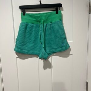 Nike Green and Blue Sweat Athletic Women's Shorts Size Small